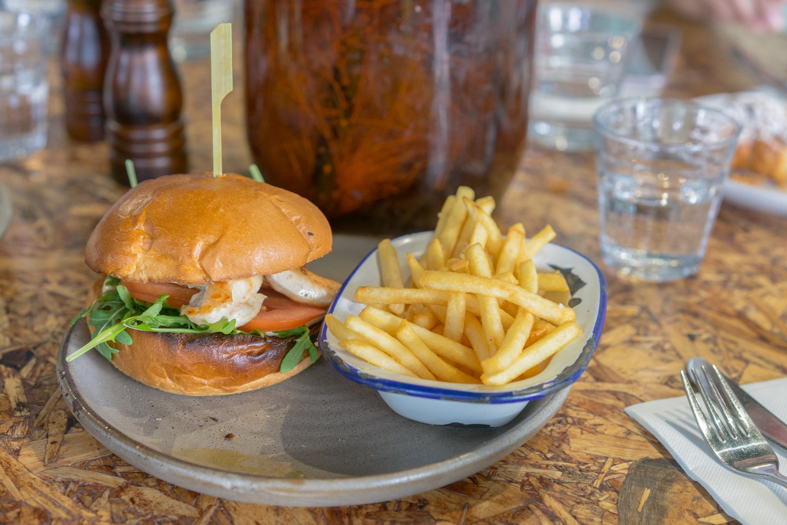 Chicken Burger with Chips